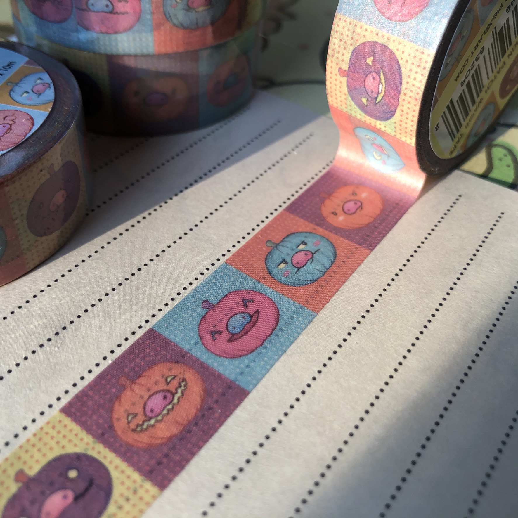 Kawaii Piggy Pumpkin Patch Washi Tape, Stationery Washi Tape, Cute Washi  Tape
